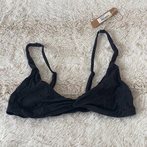SKIMS Fits Everybody Skimpy Scoop Twist Bralette in Onyx Small